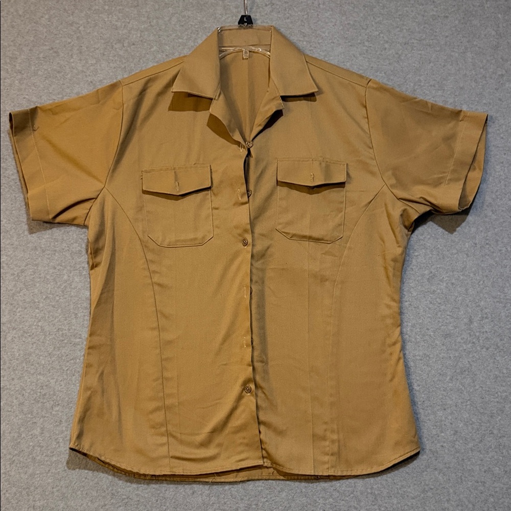 Source Unknown Men's Camel Button Down Shirt